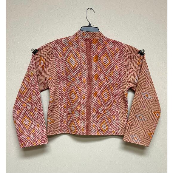 Blink Buy Jackets & Blazers - Kantha Jacket Vintage Handmade 100% cotton Patchwork Jacket Reversible Jacket